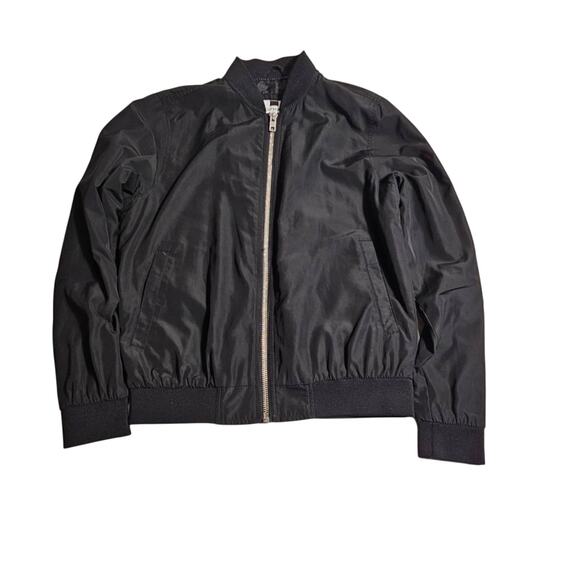 Mens TopMan Black Bomber Jacket Size Small - Picture 2 of 8